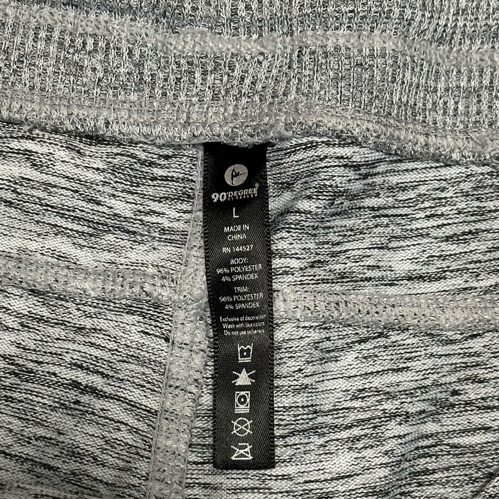 Women's 90 Degrees Large 12 - 14 Shorts Gray Elastic Waist Athletic Active NWOT - Picture 6 of 7